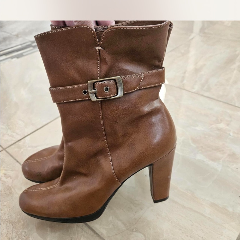 Brown Leather Ankle Boots